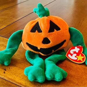 Ty Beanie Baby 1998 Pumkin' Halloween Pumpkin Retired MWMT